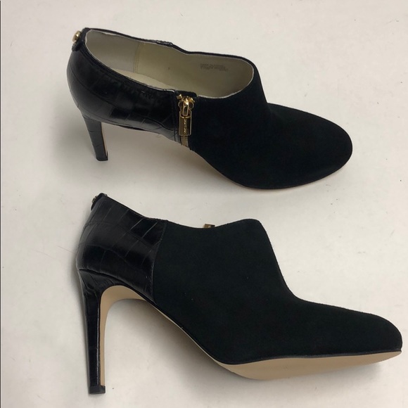 Michael Kors Sammy Ankle Boot Black Suede Booties - Picture 4 of 8